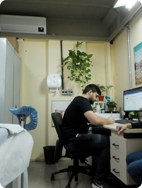 Modern apartment complex aerial view